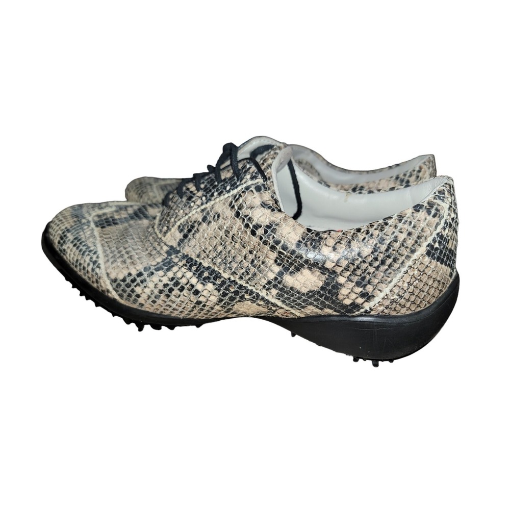 FootJoy LoPro Collection Golf Shoes Womens Snakeskin Print Leather Soft Spike 7M - Picture 3 of 12